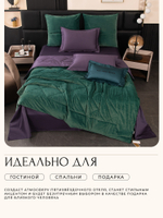 Комплект постельного белья на резинке Сатин Velvet Premium с Одеялом VPR005