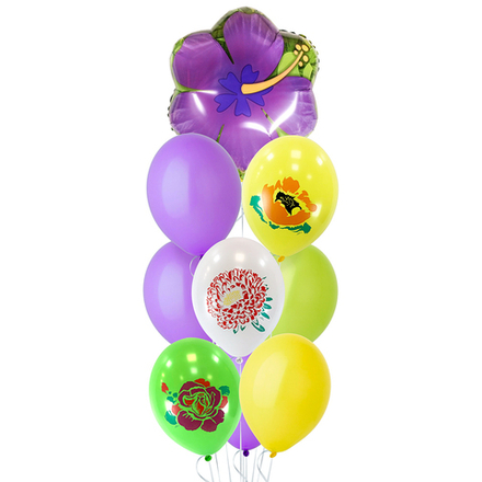 Букет из воздушных шаров "Цветы Гибискус"