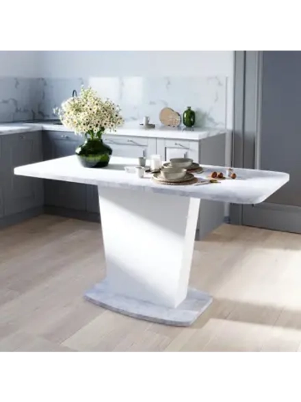 Стол кухонный Белый Комфорт 110(145)х68х75 см