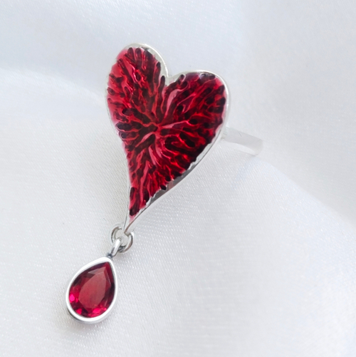 "Манма" кольцо в серебряном покрытии из коллекции "Скажи о Любви"