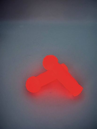 Резиновые ручки Maxi Glow (светящиеся) красное сияние