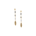 Серьги Franck Herval, Palma, с лазуритом, лабрадоритом и халцедоном, FH26.1-12-70272 (золотистый)