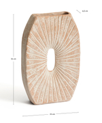 Ваза Valura из папье-маше розового и бежевого цвета 31 см