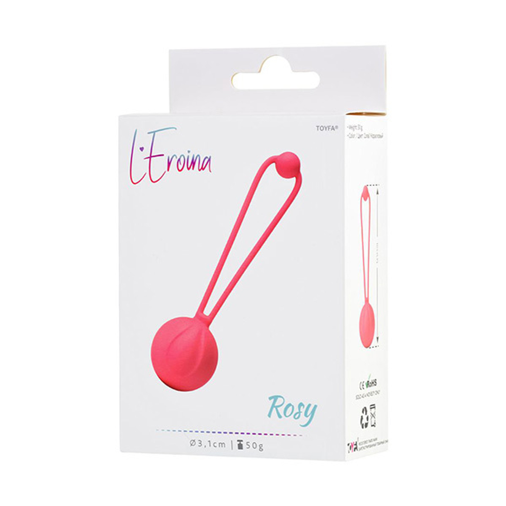 Коралловый вагинальный шарик 3,1см ToyFa L'roina Rosy 564005