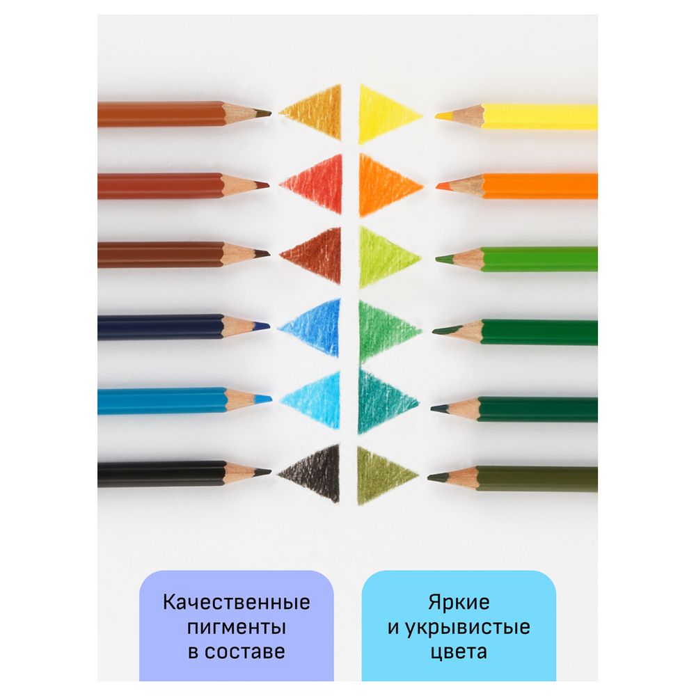 Карандаши цветные 12цв. Гамма Хобби. Лесной пейзаж