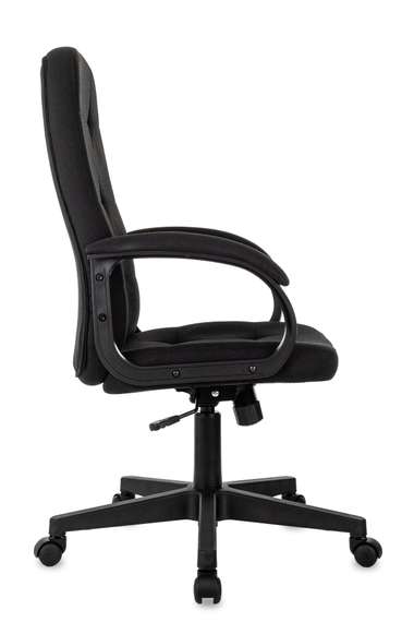 Кресло руководителя Бюрократ CH 002 Fabric черный 3C11 крестов. пластик