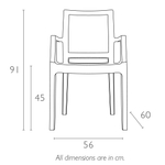 Кресло пластиковое Siesta Contract Arthur, белый