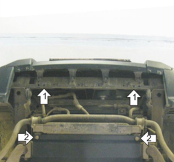 Защита стальная 2 мм радиатора для Mitsubishi Pajero IV Motodor.71304