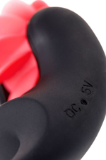 Чёрно-красное эрекционное виброкольцо Erotist (Цвет: черный с красным)