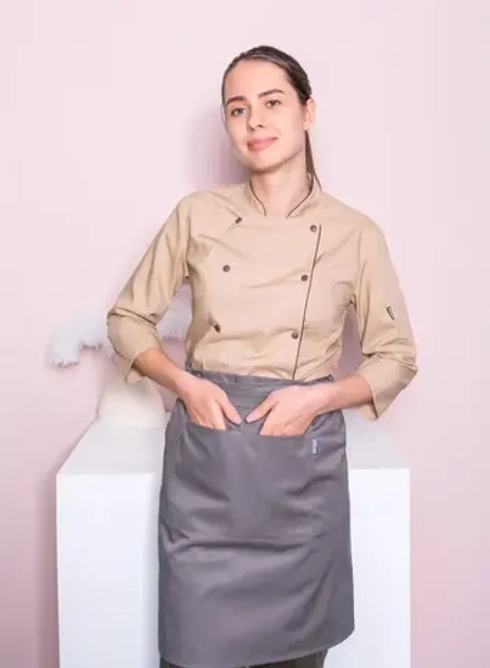 Фартук повара серый "Трим"