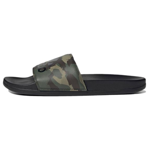 Adidas Adilette Comfort Sandals 'Black Green Camo'