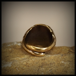 Кольцо-печатка "Валькнут" литье художественное , латунь