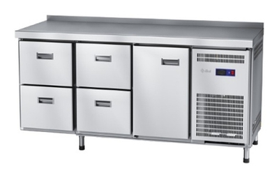 Стол холодильный Abat СХС-70-02 (1 дверь, 4 ящика, борт)