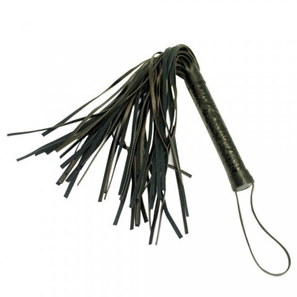 Флоггер - "Luxury Fetish" (черная рукоять)