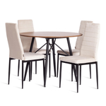Стул Easy (mod. JSC02-1) металл, флок, 41 х 52 х 96 см, beige (молочный) HLR2 / черный