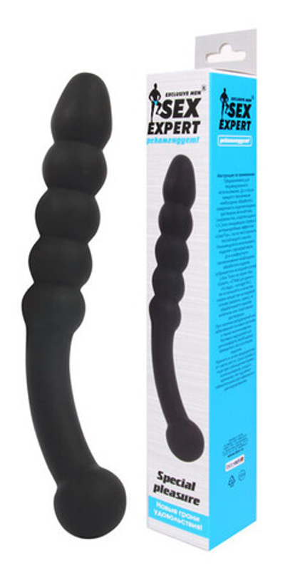 Анальный стимулятор Sex Expert Special pleasure, (24 см) (Цвет: черный)