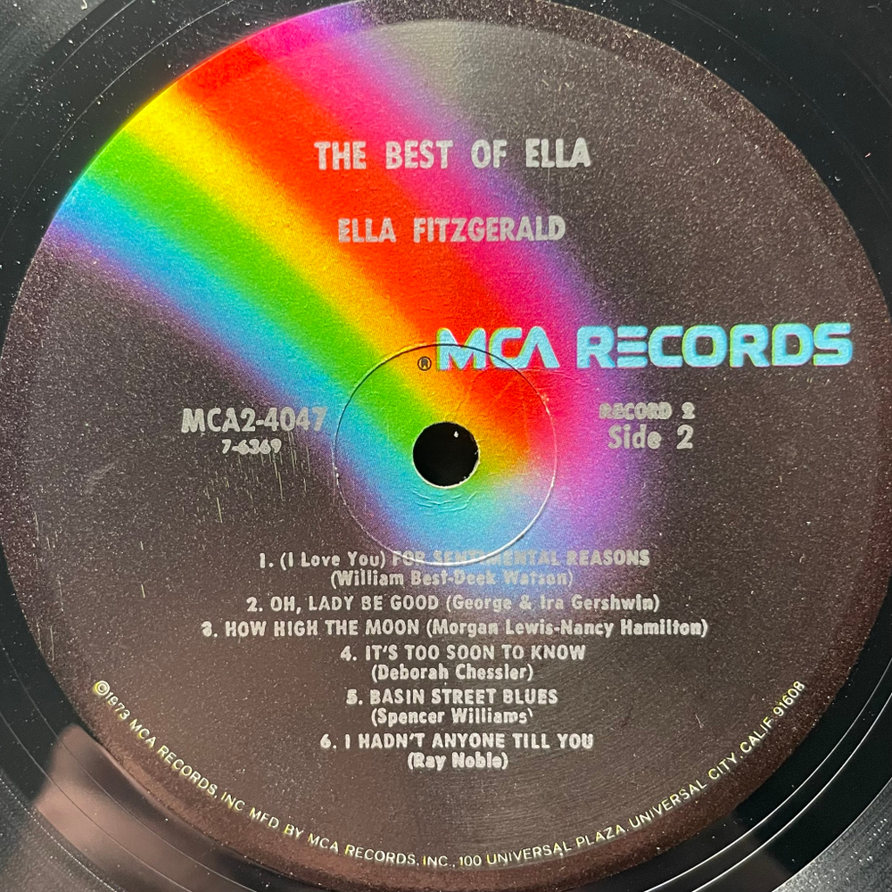 Ella Fitzgerald ‎– The Best Of Ella Fitzgerald 2LP (США)Т