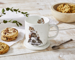Royal Worcester Кружка Wrendale Designs 290 мл со свинкой и блюдцем