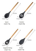 Антипригарный набор кухонных принадлежностей из 12 штук, пищевой силикон