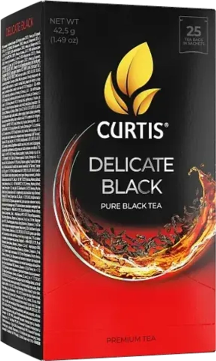 Curtis Delicate Black, чёрный чай, 25 × 1,7г. Кёртис