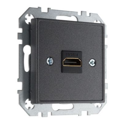 Розетка HDMI (разъемы) LIREGUS EPSILON HDMI-001-01.E/J, антрацит