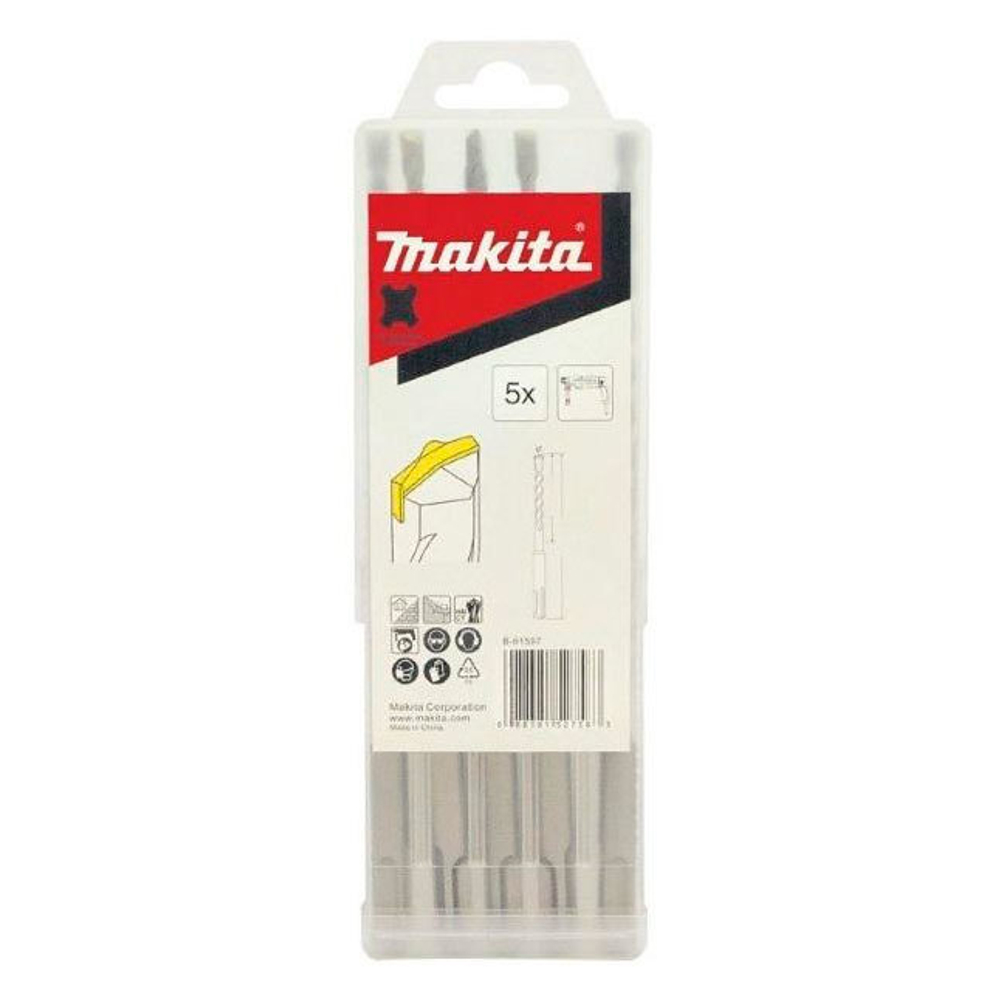 Набор буров по бетону Makita Centering Tip 8х160 мм, 5 шт B-60349