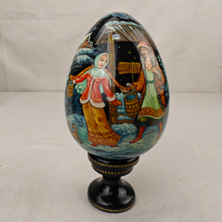 Яйцо сувенирное "Зимний вечер" (ручная роспись Палех)