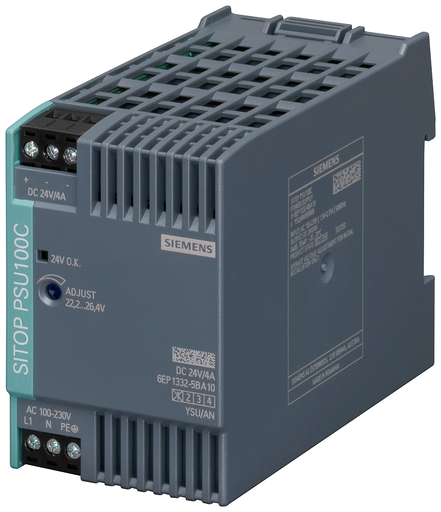 SITOP PSU100c 24 v/4 a стабилизированный блок питания, SIEMENS 6EP1332-5BA10