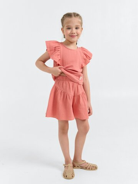 Шорты муслиновые "Клубничный смузи"