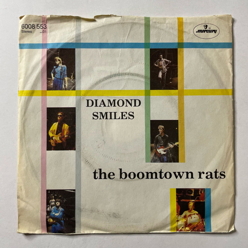 Винтажная виниловая пластинка LP The Boomtown Rats Diamond Smiles (Germany 1979) 7 дюймов, 45 RPM, Single