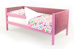 Детская кровать-тахта мягкая с бортиком Бельмарко Svogen лаванда