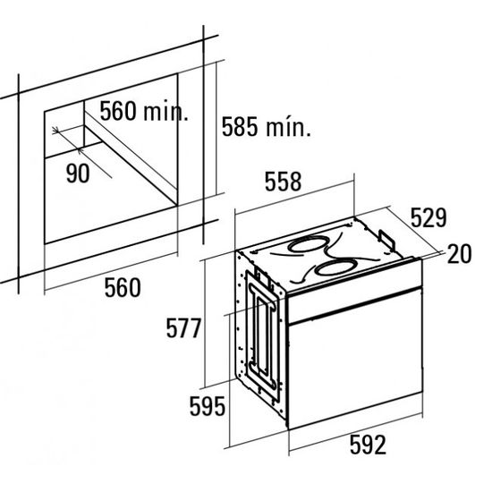 Электрический духовой шкаф CATA ME 6006 X