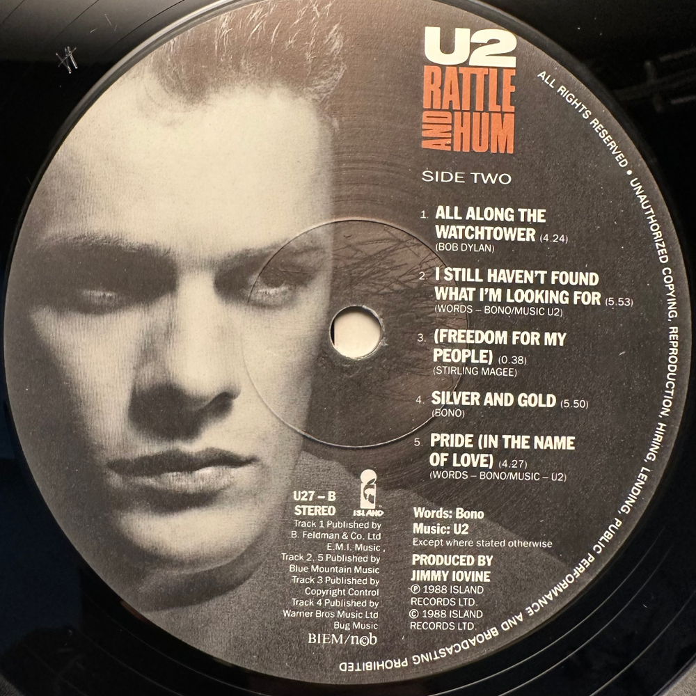 U2 - Rattle And Hum 2LP (Скандинавия 1988г.)