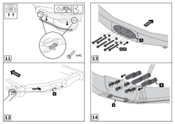 Фаркоп торцевой Berg для Toyota Land Cruiser 200 (кроме Executive и TRD) 2007-2021, шар F, 3000/120 кг, F.5713.002