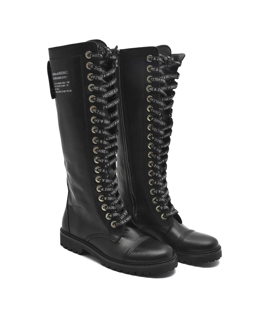 Кожаные офицерские сапоги Zadig&Voltaire - черный(SWCT00101)