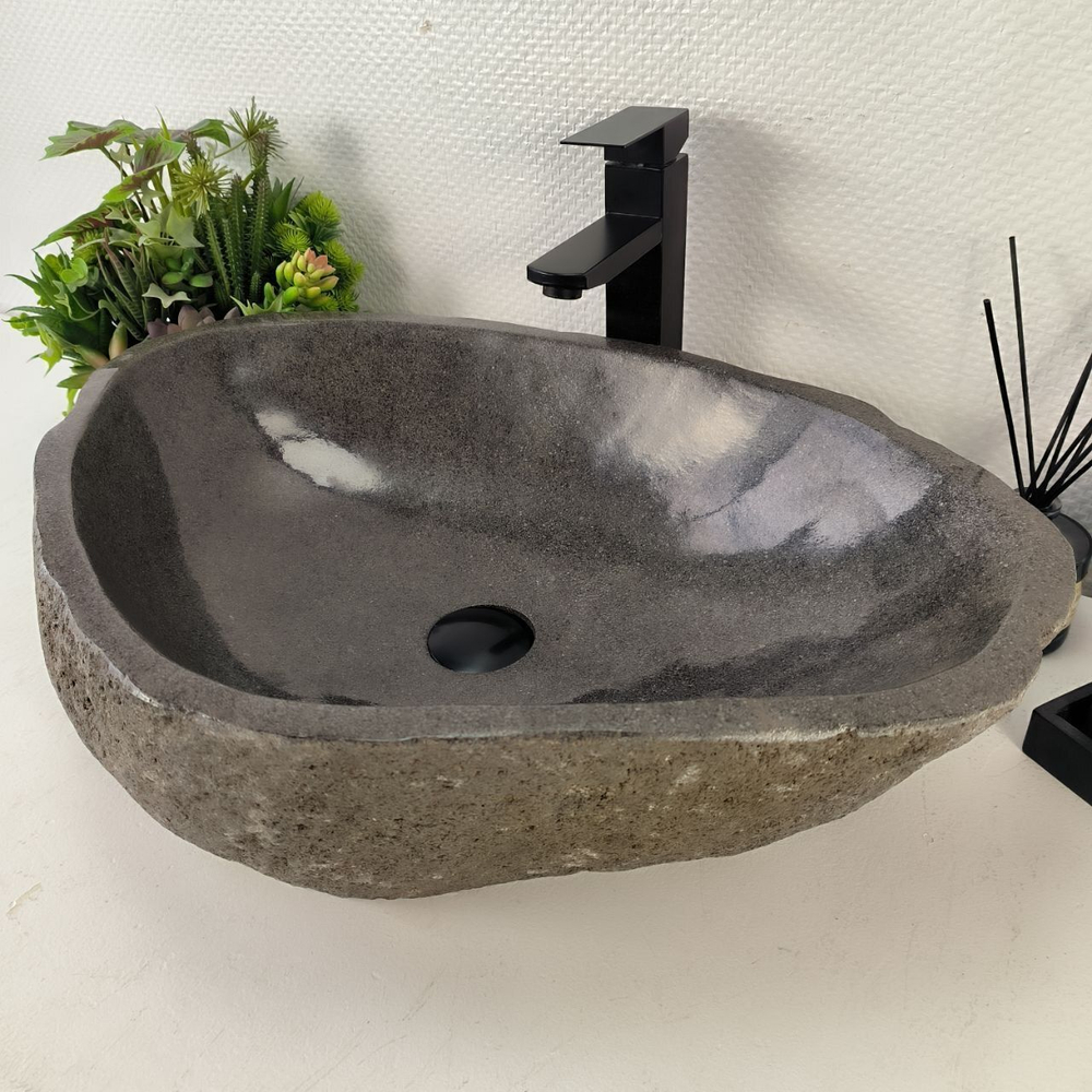 Каменная раковина из речного камня RS-05045 (62*43*15) 0863 из натурального камня