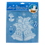 Наклейка новогодняя 21.7*27.6 см, 6 видов микс , пакет