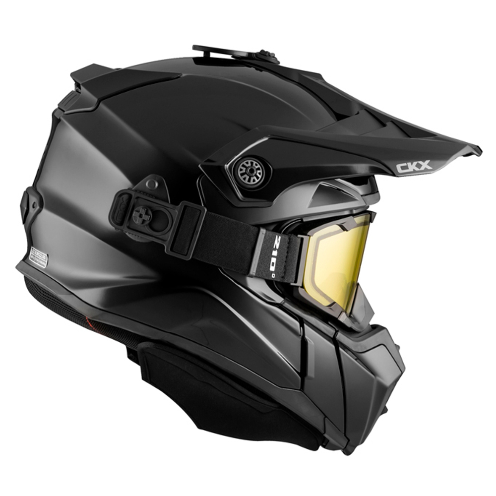 Шлем CKX СНЕГОХОДНЫЙ БЭККАНТРИ TITAN SOLID С ОЧКАМИ 210° TACTICAL
