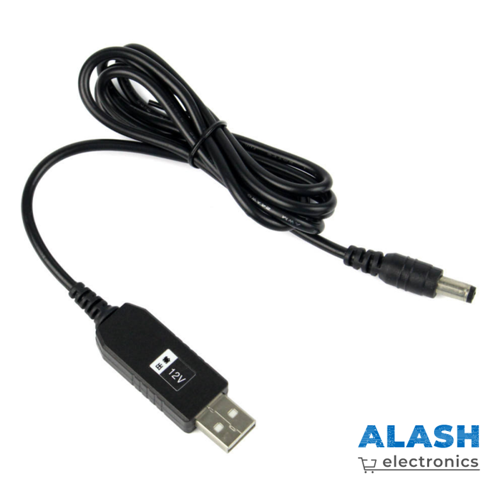 Провод-адаптер «USB (папа) – DC 5.5×2.1 (12 В)»