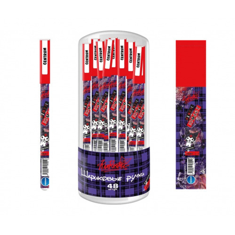 Ручка шариковая ЦЕНТРУМ узел 0,7/лин. письма 0,5 мм синяя Куроми (74714)