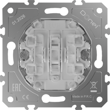 Механизм выключателя В3 (простого), трехклавишного,  быстрозажимные контакты,  16 A 250 В~,  серия D16