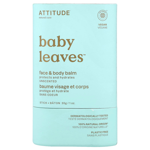 ATTITUDE, Baby Leaves™, бальзам для лица и тела, без запаха, 28 г (30 г)