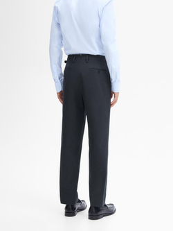 Massimo Dutti Костюмные брюки из смесового хлопка, темно-синий