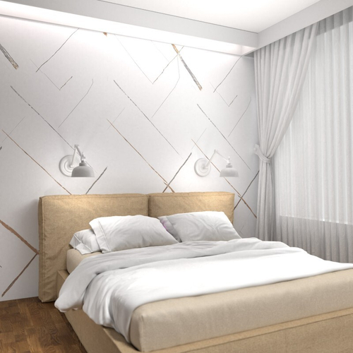 Ламинированная панель ПВХ ВЕК Фрагонар белый 2700х375мм