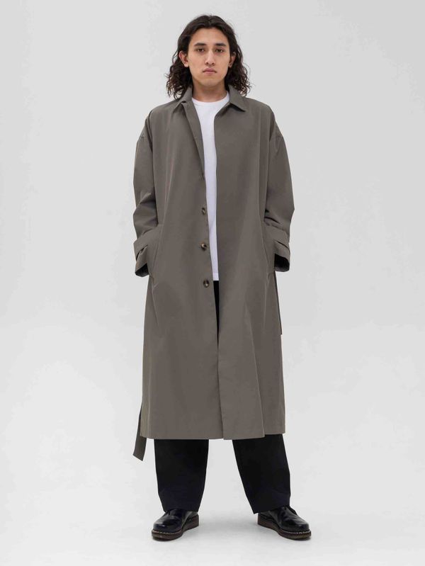 Плащ Длинный Мужской Зеленый - фото 1