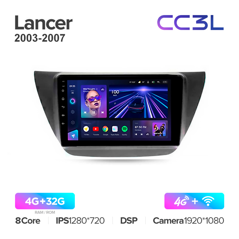 Teyes CC3L 9"для Mitsubishi Lancer 2003-2007