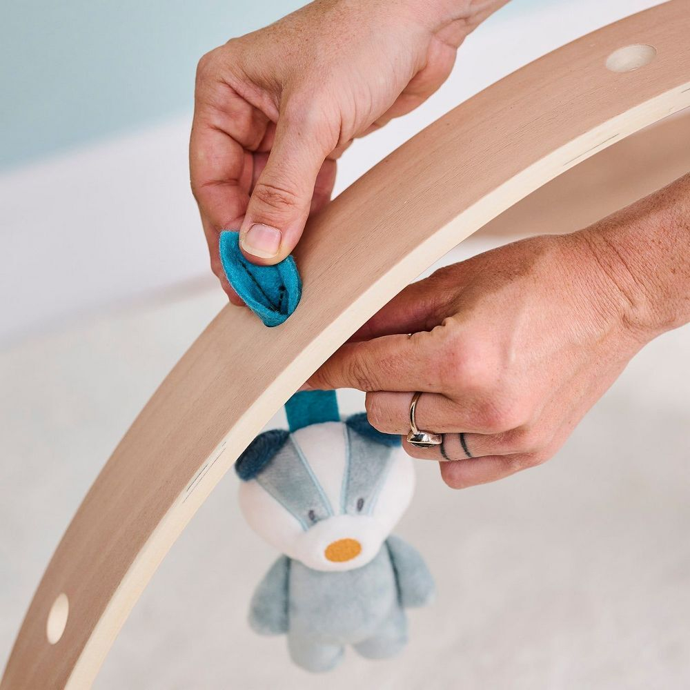 Коврик детский игровой Nattou FELIX & LEO Барсук и Ослик с деревянной аркой 595186