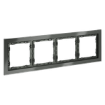Рамка стеклянная VOLTUM S70 на 4 поста, (титан, стекло)