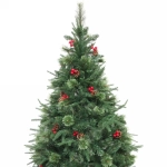 Ёлка «Царевна Зима» 180 см, ПВХ+Леска+Резина, шишки и ягоды (647 веток)