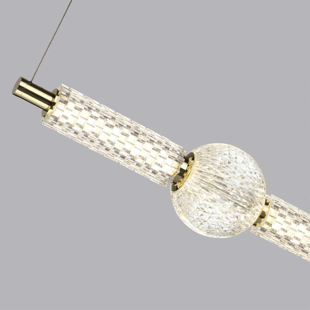 5008/28L L-VISION ODL24 587 золотой/металл/акрил Подвес LED 28W 4000K 2340лм CRYSTAL